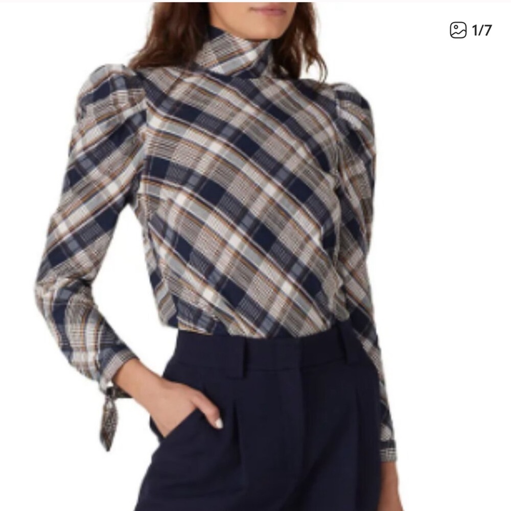 Veronica Isabel Plaid Blouse size 4